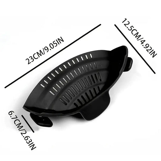 Clip-On Pot Strainer for Pots & Pans – Adjustable Kitchen Pasta & Vegetable Strainer