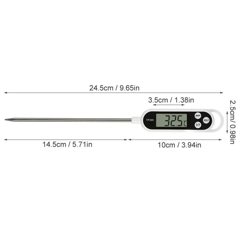 Digital Food Thermometer TP300 – Kitchen, Meat, BBQ, Oven & Water/Oil Cooking Probe