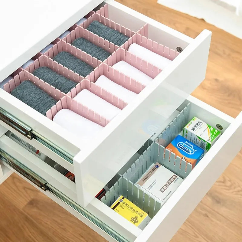 Adjustable Drawer Divider Organizer – Expandable Storage for Clothes & Cosmetics