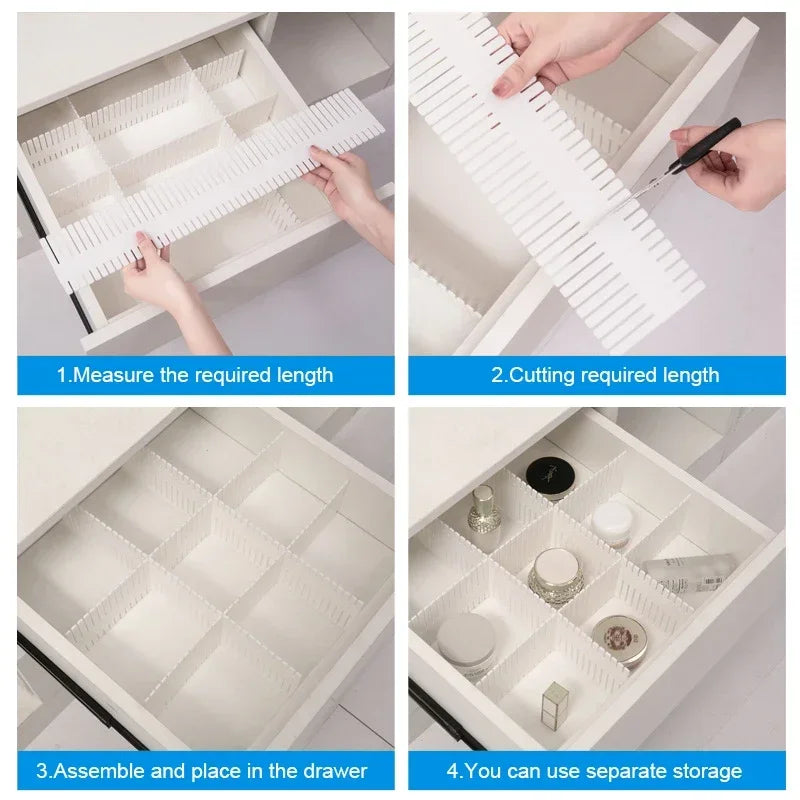 Adjustable Drawer Divider Organizer – Expandable Storage for Clothes & Cosmetics