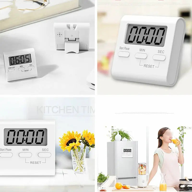 Digital Kitchen Timer LCD Display – Magnetic Cooking Countdown Timer for Baking, BBQ, Oven & Kitchen Gadgets