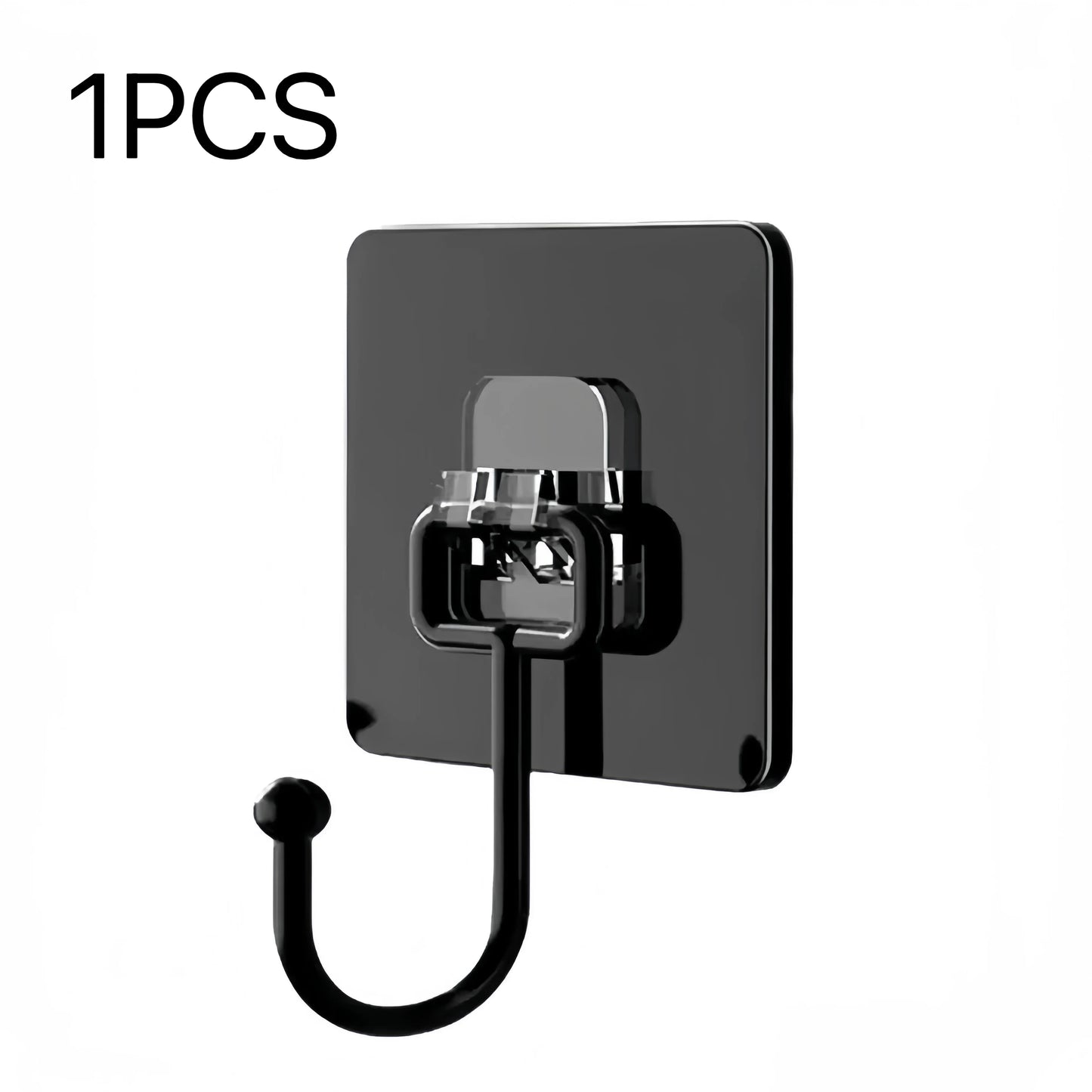 Heavy Duty Adhesive Wall Hooks 22lbs – Waterproof Transparent Nail-Free Hooks for Kitchen & Bathroom