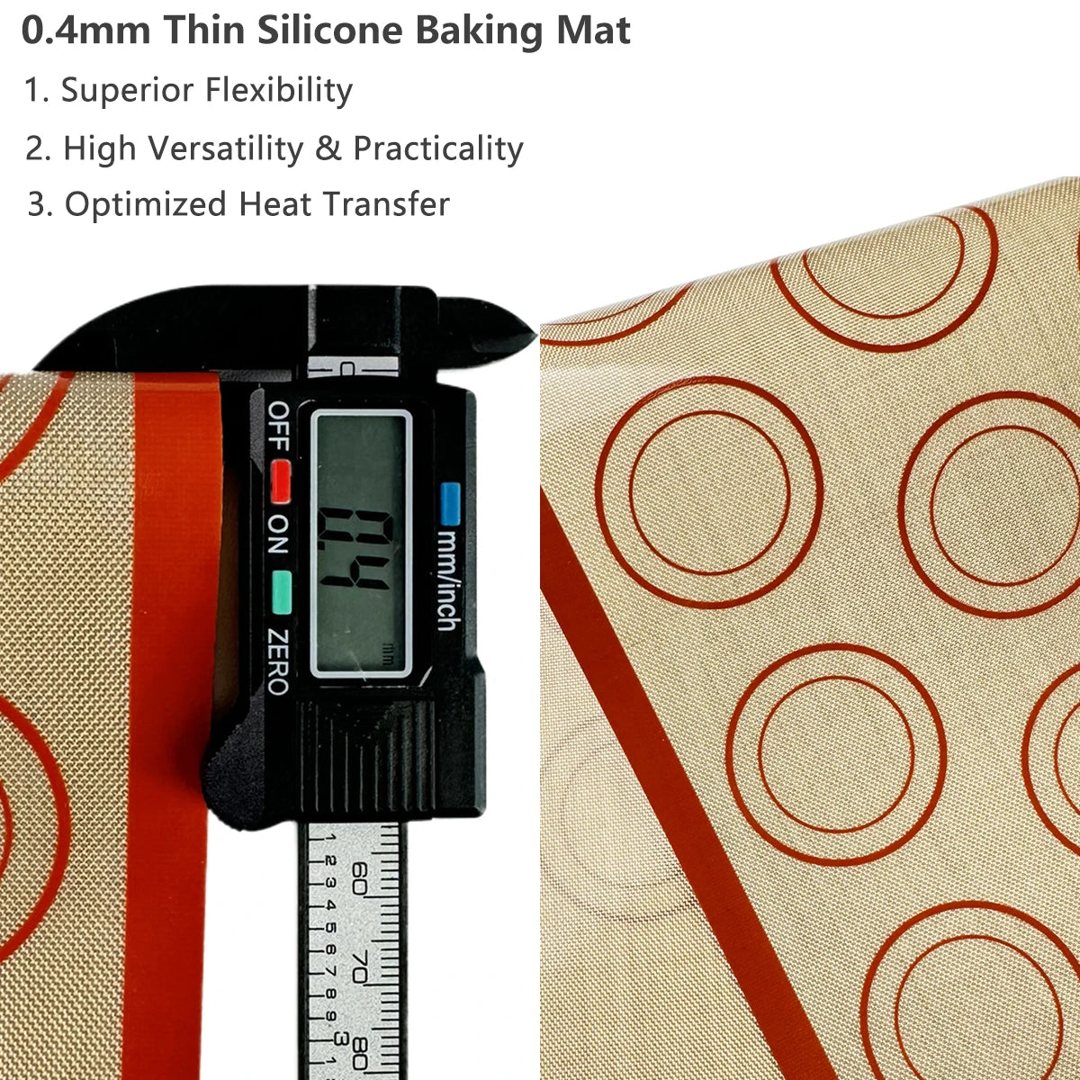 Reusable Silicone Baking Mat for Oven – Non Stick Heat Resistant Cookie & Baking Sheet Liner