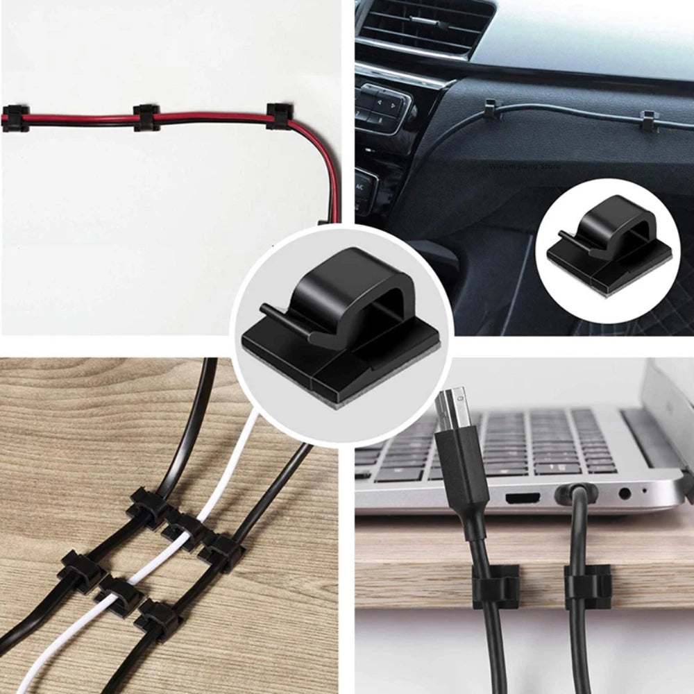 Self Adhesive Cable Clips – Wire Organizer & Cord Holder 10/50PCS