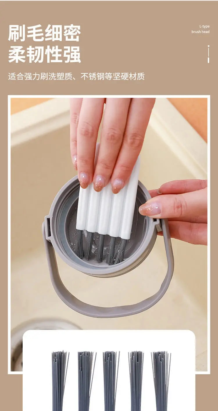 Multifunctional Flexible Cleaning Brush – Milk Bottle, Cup Slot & Keyboard Cleaner
