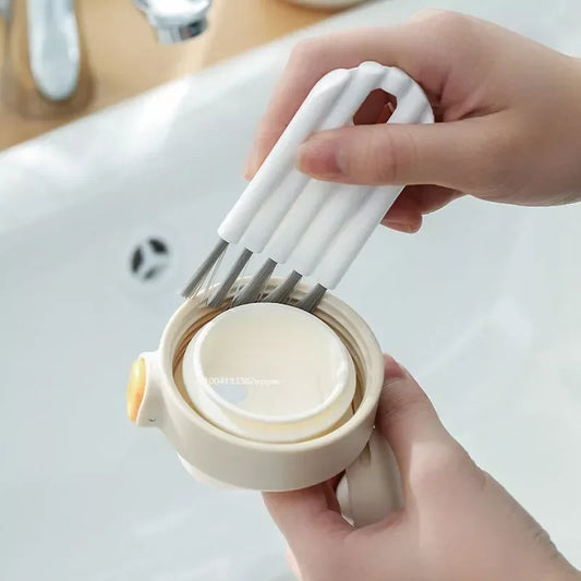 Multifunctional Flexible Cleaning Brush – Milk Bottle, Cup Slot & Keyboard Cleaner
