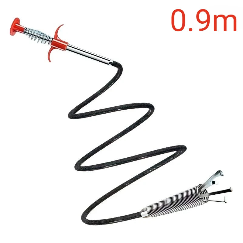Four-Claw Telescopic Drain Opener – Hand Plunger for Bathroom and Kitchen Pipes