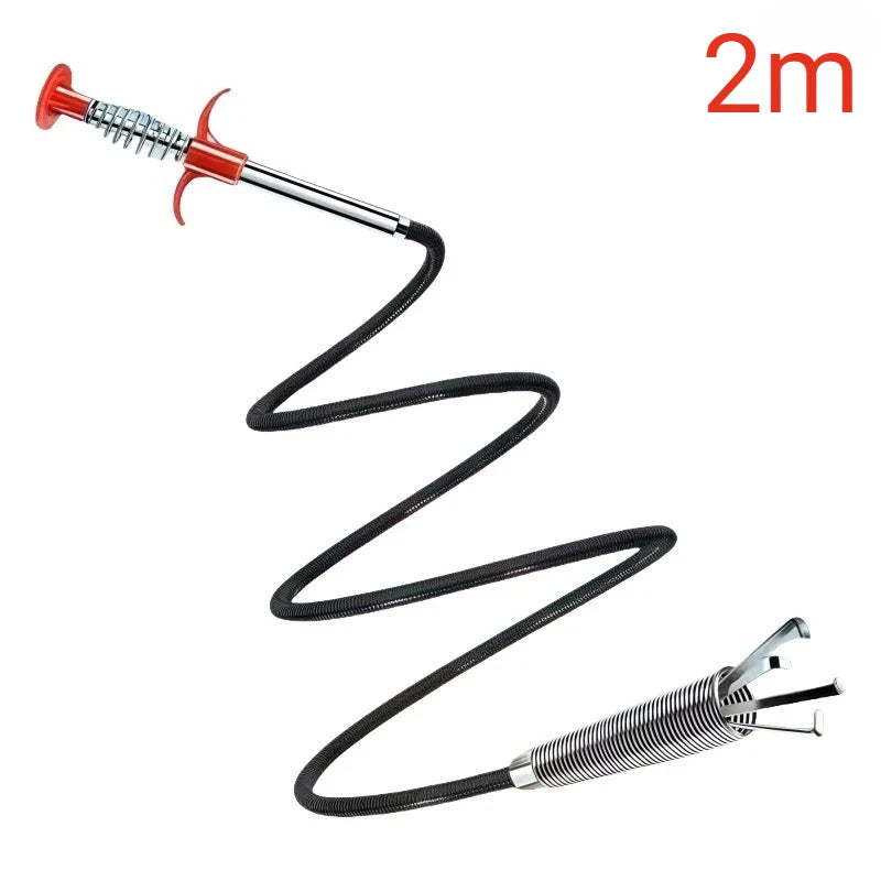Four-Claw Telescopic Drain Opener – Hand Plunger for Bathroom and Kitchen Pipes
