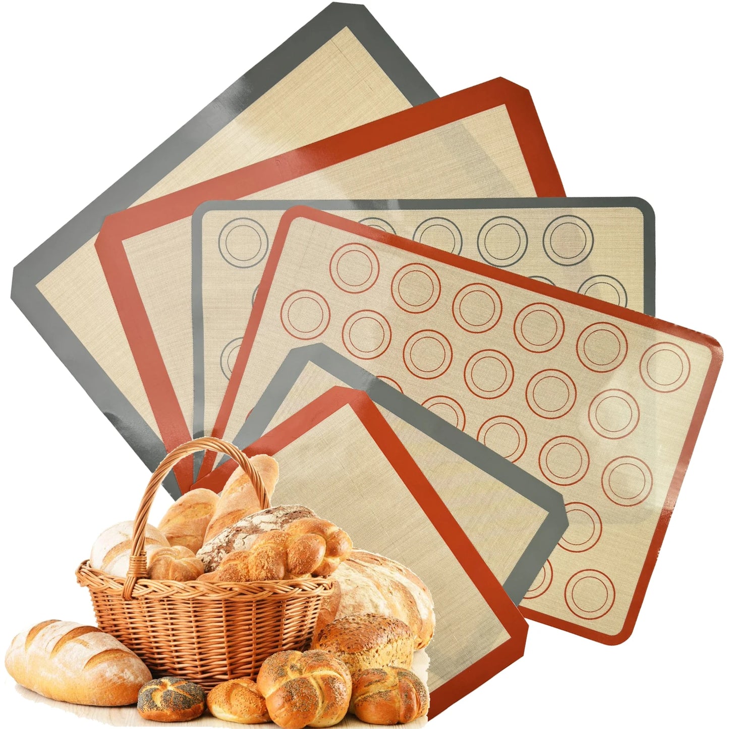 Reusable Silicone Baking Mat for Oven – Non Stick Heat Resistant Cookie & Baking Sheet Liner