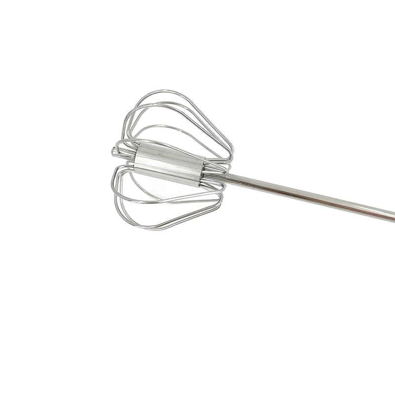 Stainless Steel Semi-Automatic Egg Beater – Manual Hand Whisk Mixer for Baking & Cooking
