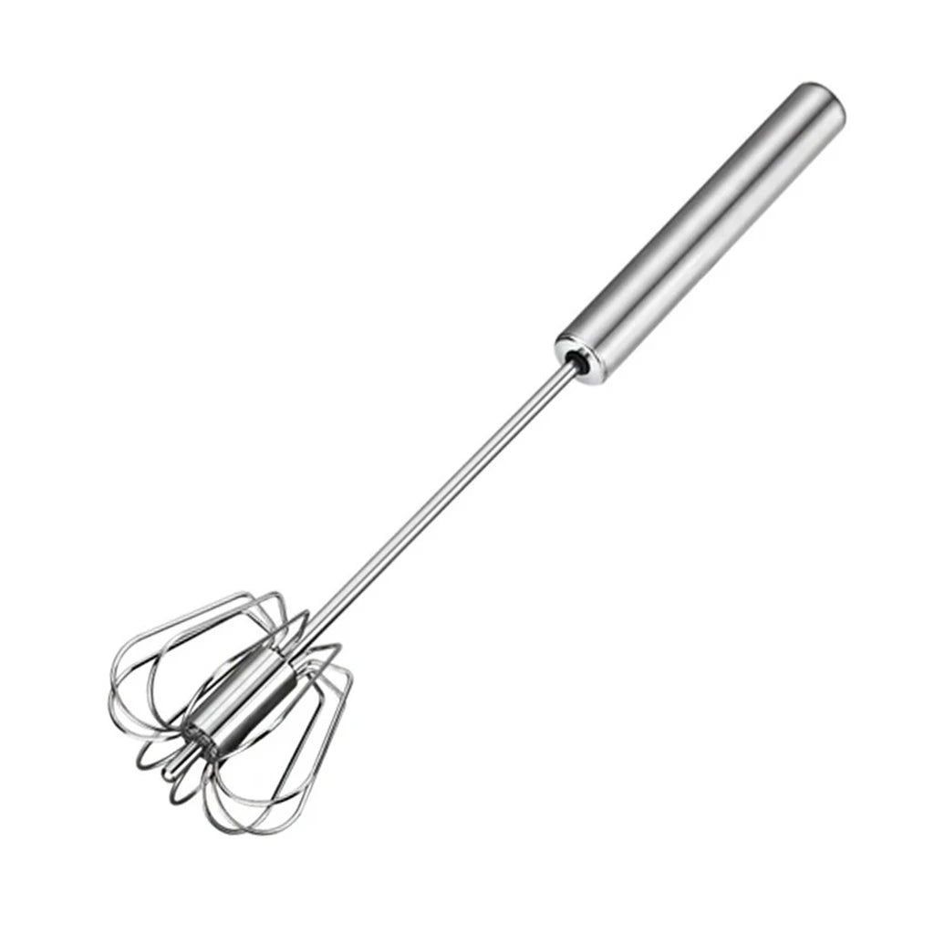 Stainless Steel Semi-Automatic Egg Beater – Manual Hand Whisk Mixer for Baking & Cooking