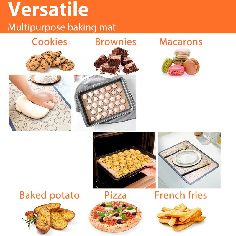 Reusable Silicone Baking Mat for Oven – Non Stick Heat Resistant Cookie & Baking Sheet Liner