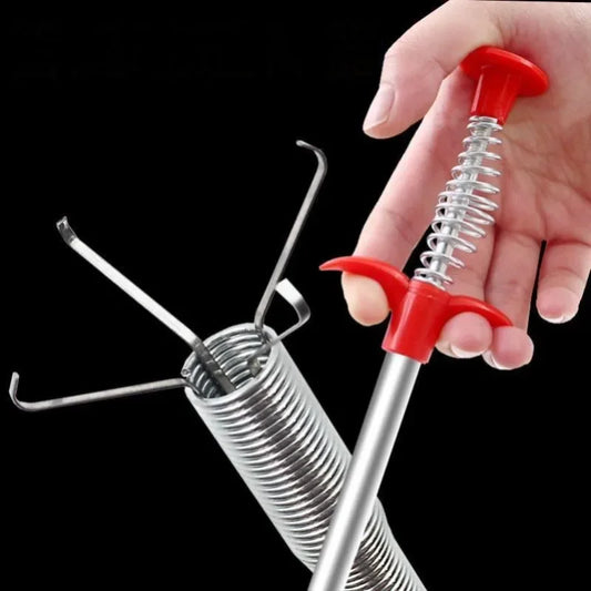 Four-Claw Telescopic Drain Opener – Hand Plunger for Bathroom and Kitchen Pipes