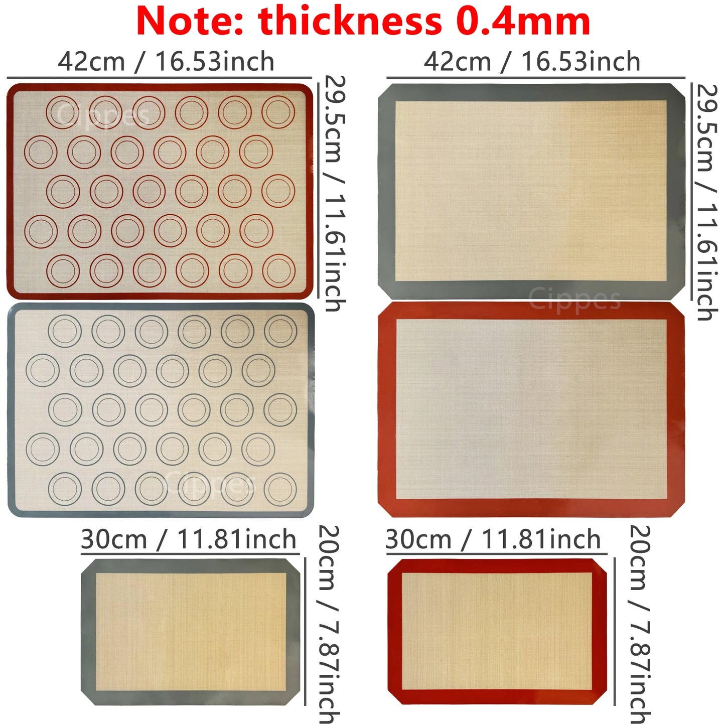 Reusable Silicone Baking Mat for Oven – Non Stick Heat Resistant Cookie & Baking Sheet Liner