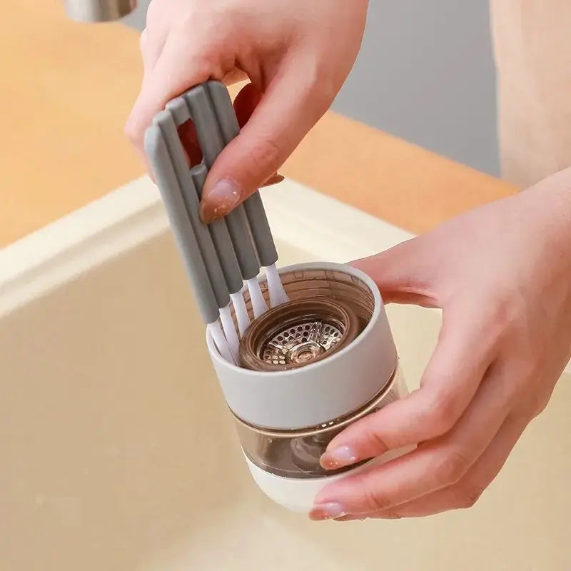 Multifunctional Flexible Cleaning Brush – Milk Bottle, Cup Slot & Keyboard Cleaner