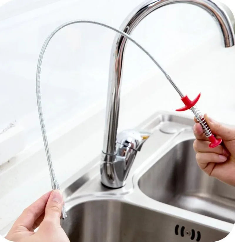 Four-Claw Telescopic Drain Opener – Hand Plunger for Bathroom and Kitchen Pipes