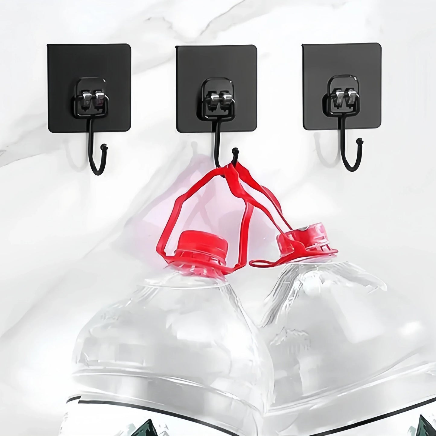 Heavy Duty Adhesive Wall Hooks 22lbs – Waterproof Transparent Nail-Free Hooks for Kitchen & Bathroom