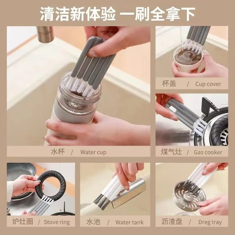 Multifunctional Flexible Cleaning Brush – Milk Bottle, Cup Slot & Keyboard Cleaner